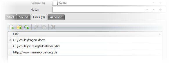 Dokumente sowie Webseiten mit der Aufgabe verlinken