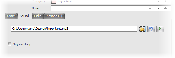 Custom sound for an important task